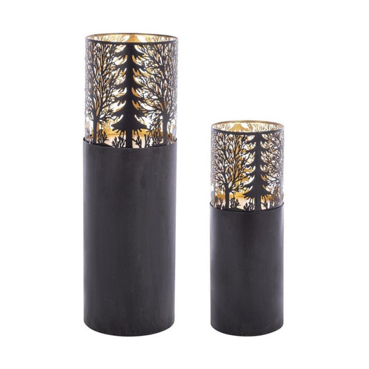 Lanterna de Natal Preto e Dourado
