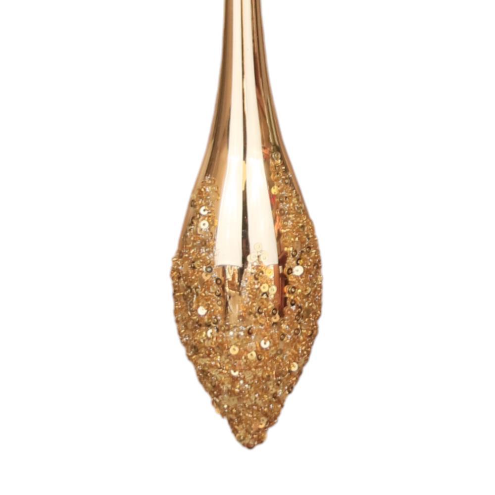 Enfeite de Natal Lágrima Dourado 40cm