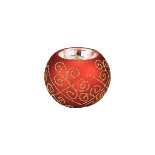 Porta Velas de Natal Vermelho 8cm