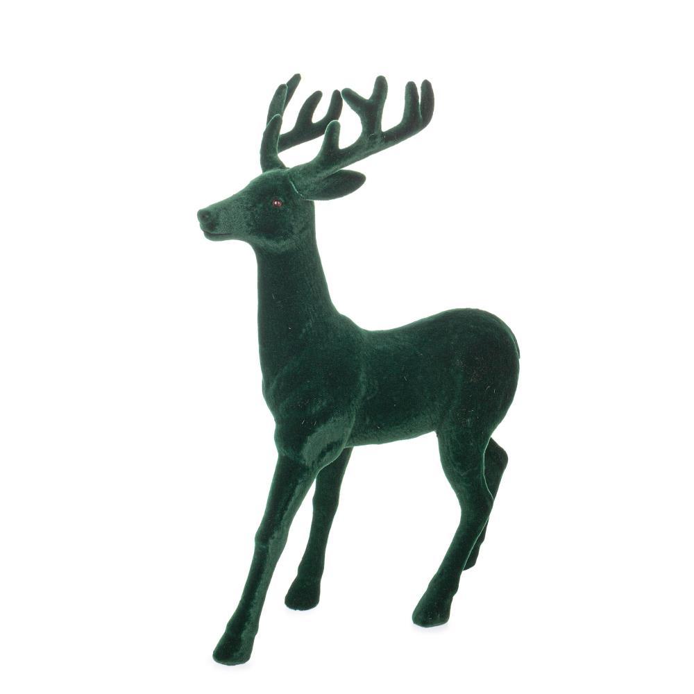 Rena de Natal em Velundo Verde 45cm