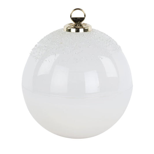 Vela Bola de Natal Branca