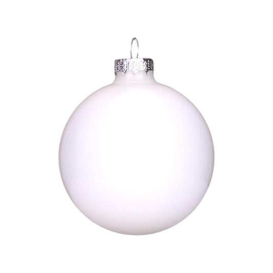 Bolas de Natal Branco10cm Conjunto de 4 Unidades