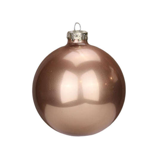 Bola de Natal Bege Deserto 10cm 1 Unidade