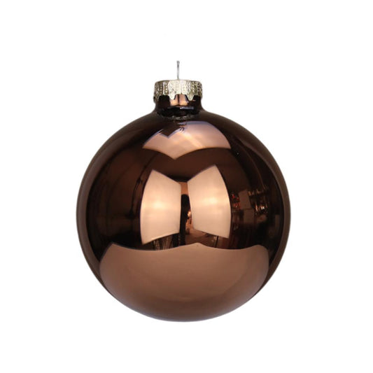 Bola de Natal Castanho 10cm 1 Unidade