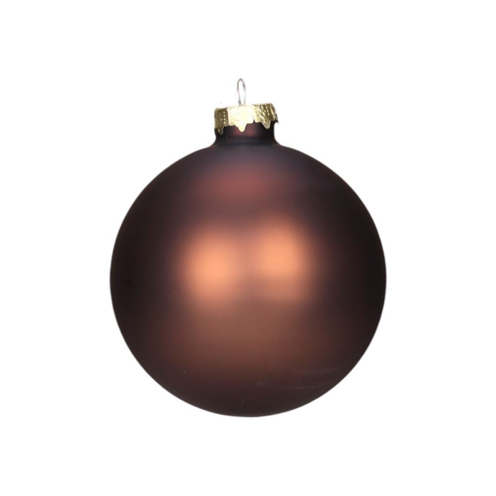 Bola de Natal Castanho Escuro Mate 10cm 1 Unidade