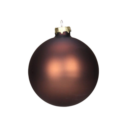 Bola de Natal Castanho Escuro Mate 10cm 1 Unidade