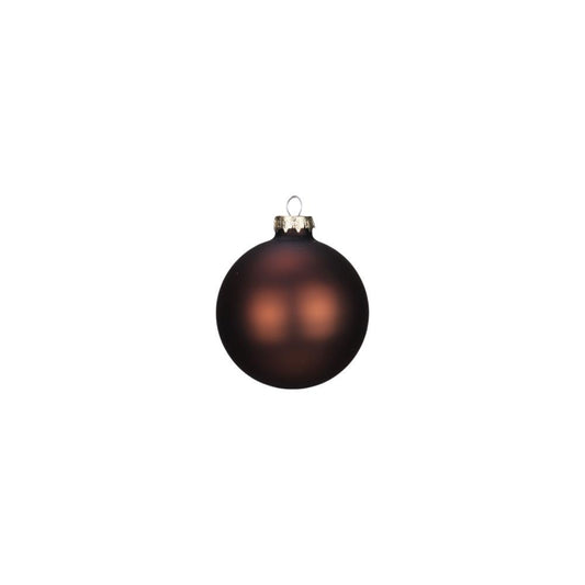 Bola de Natal Castanho Mate 6cm 1 Unidade