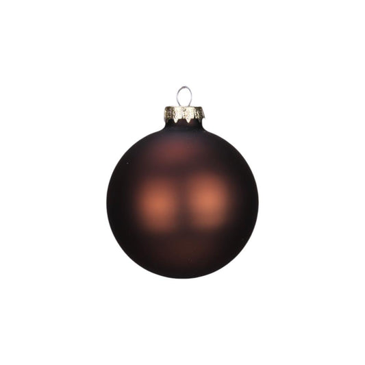Bola de Natal Castanho Escuro Mate 8cm 1 Unidade