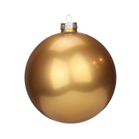 Bola de Natal Dourado Mate 15cm 1 Unidade