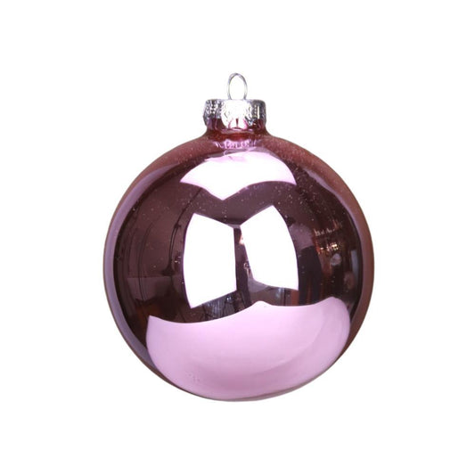 Bola de Natal Cor-de-Rosa 10cm 1 Unidade