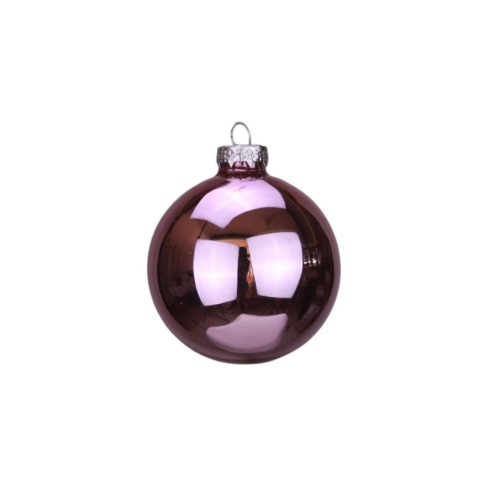 Bola de Natal Cor-de-Rosa 8cm 1 Unidade