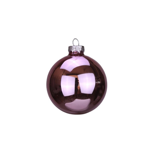 Bola de Natal Cor-de-Rosa 8cm 1 Unidade
