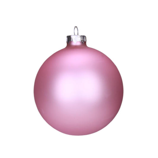 Bola de Natal Cor-de-Rosa Mate 10cm 1 Unidade