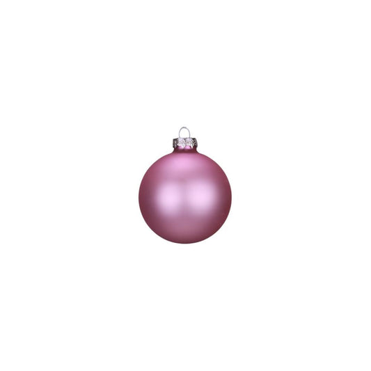 Bola de Natal Cor-de-Rosa Mate 6cm 1 Unidade