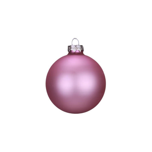 Bola de Natal Cor-de-Rosa Mate 8cm 1 Unidade