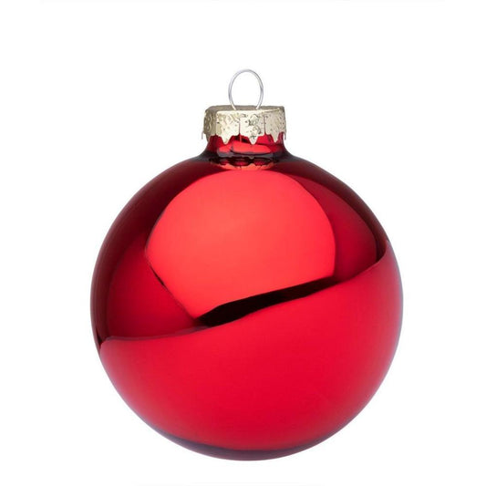 Bola de Natal Vermelho 8cm 1 Unidade