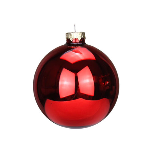 Bola de Natal Vermelho 10cm 1 Unidade