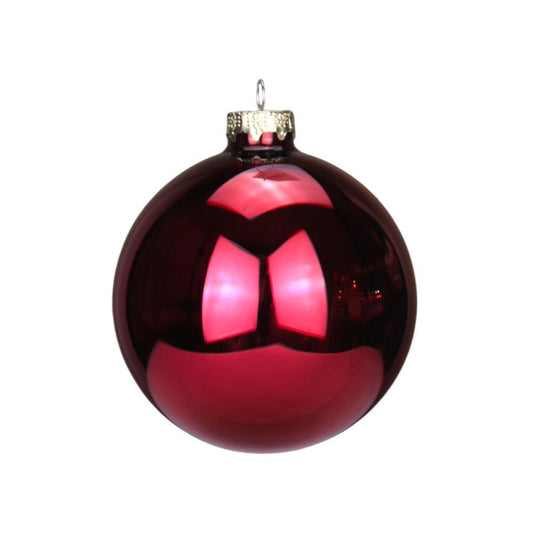 Bola de Natal Vermelho Escuro 10cm 1 Unidade