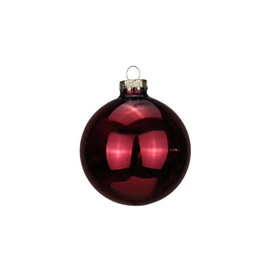 Bola de Natal Vermelho Escuro 8cm 1 Unidade