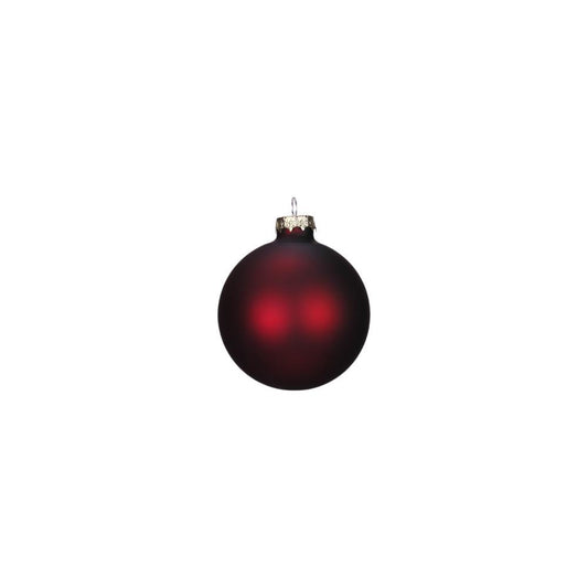 Bola de Natal Vermelho Escuro Mate 6cm 1 Unidade