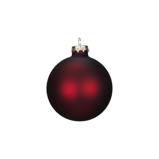 Bola de Natal Vermelho Escuro Mate 8cm 1 Unidade