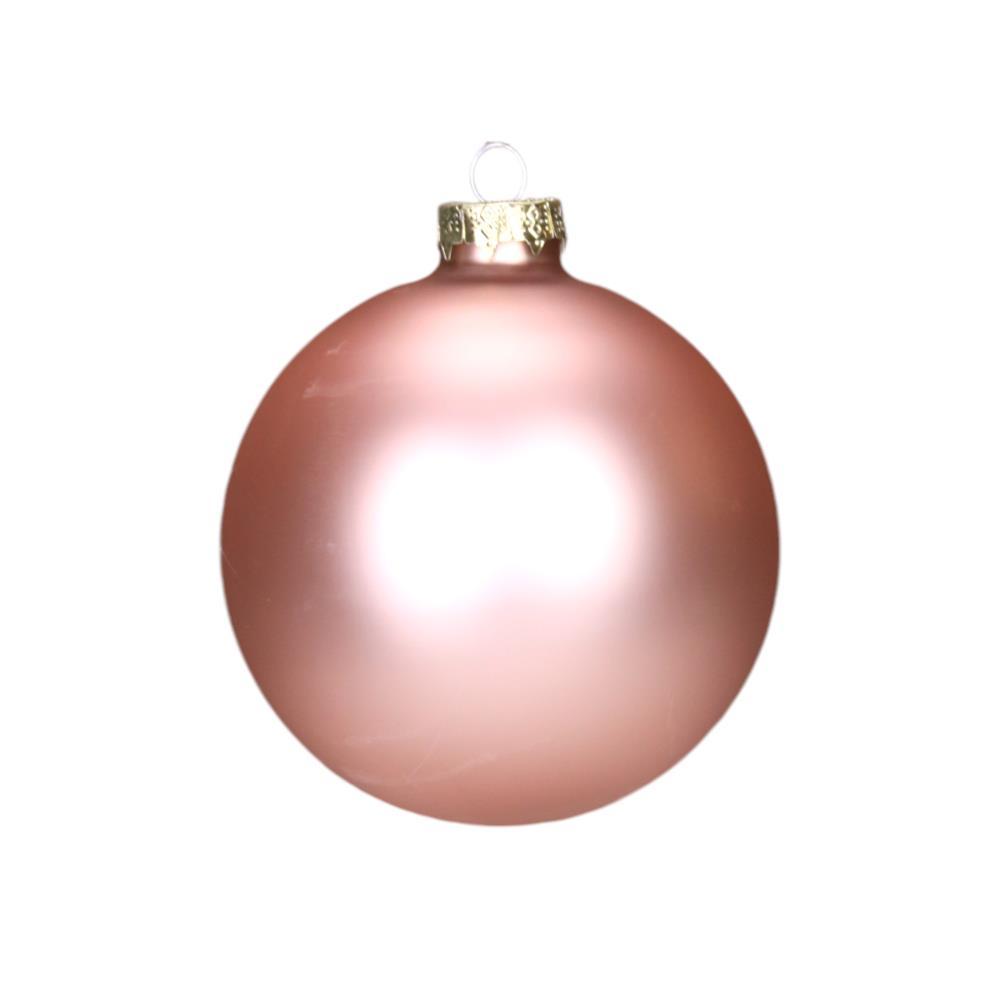 Bolas de Natal Bege Tapioca Mate 10cm Conjunto de 4 Unidades