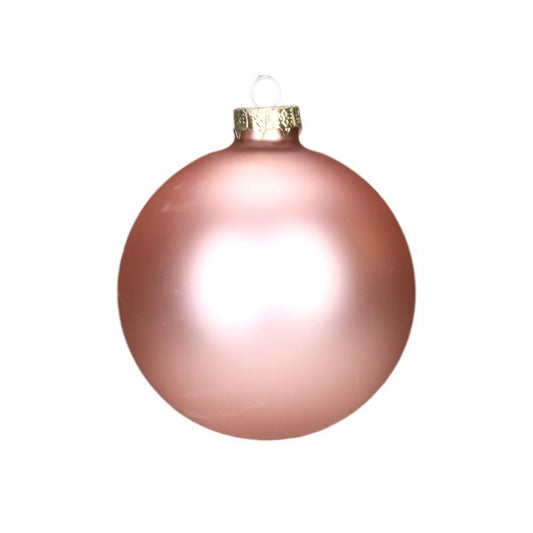 Bolas de Natal Bege Tapioca Mate 10cm Conjunto de 4 Unidades