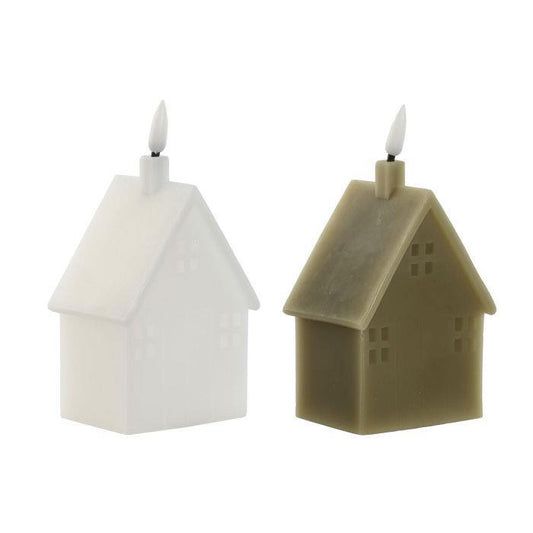 Vela Casa de Natal c/Led 15cm 1 Unidade