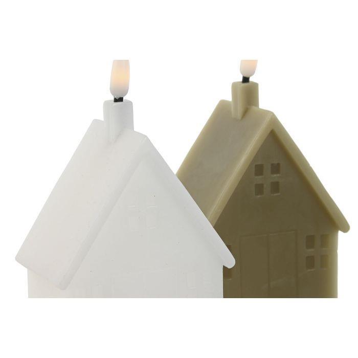 Vela Casa de Natal c/Led 15cm 1 Unidade