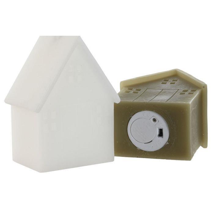 Vela Casa de Natal c/Led 15cm 1 Unidade